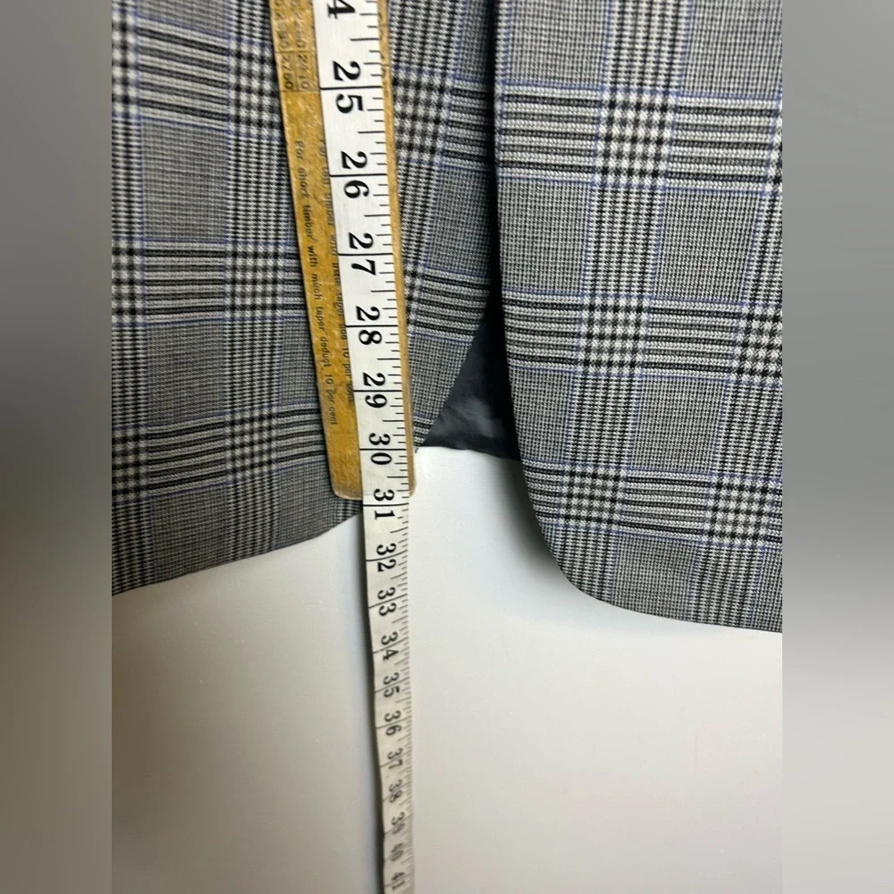 Brook Brothers Regent Fit Sport Coat Blazer Mens Size 44R plaid‎ 100% Wool